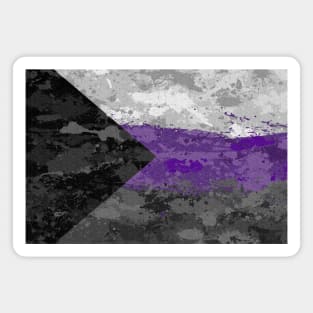 Abstract Paint Splatter Demisexual Pride Flag Pattern Magnet